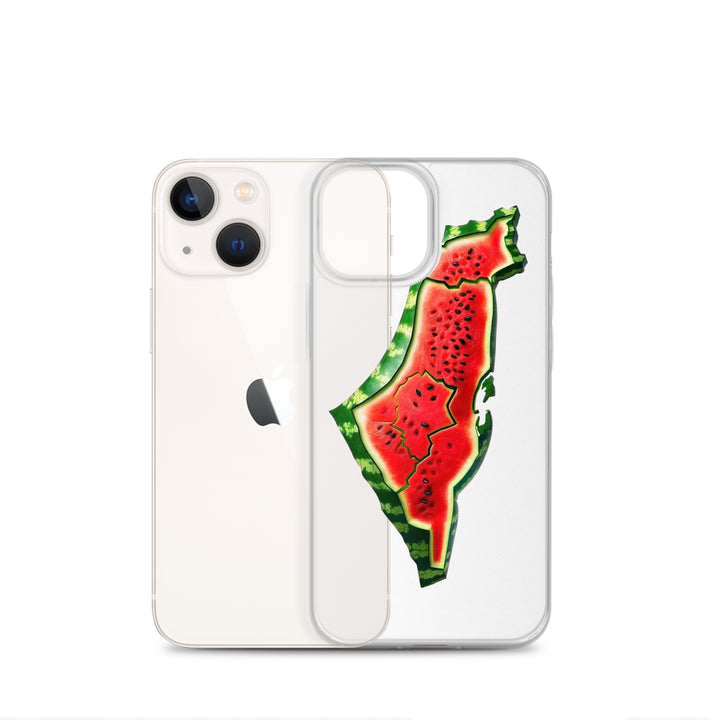 Clear Case for iPhone® - Palestine Watermelon, iPhone iPhone 13 Mini Case With Phone