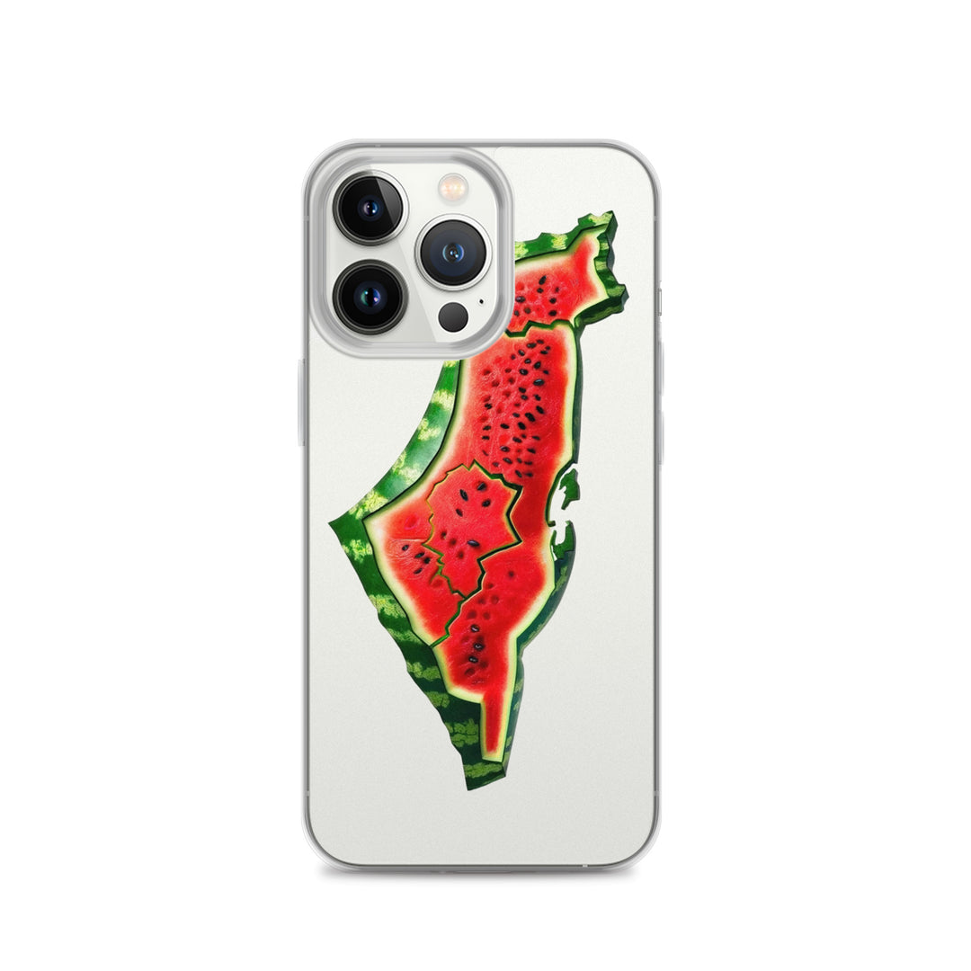 Clear Case for iPhone® - Palestine Watermelon, iPhone iPhone 13 Pro Case On Phone