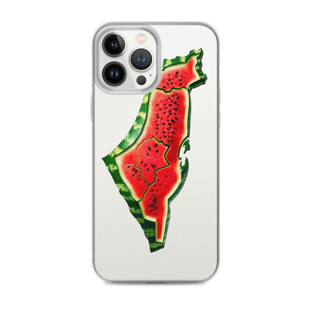 Clear Case for iPhone® - Palestine Watermelon, iPhone iPhone 13 Pro Max Case On Phone
