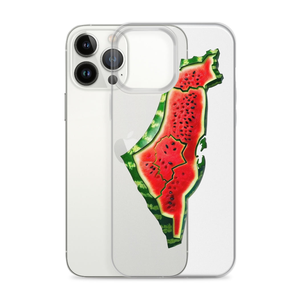 Clear Case for iPhone® - Palestine Watermelon, iPhone iPhone 13 Pro Max Case With Phone