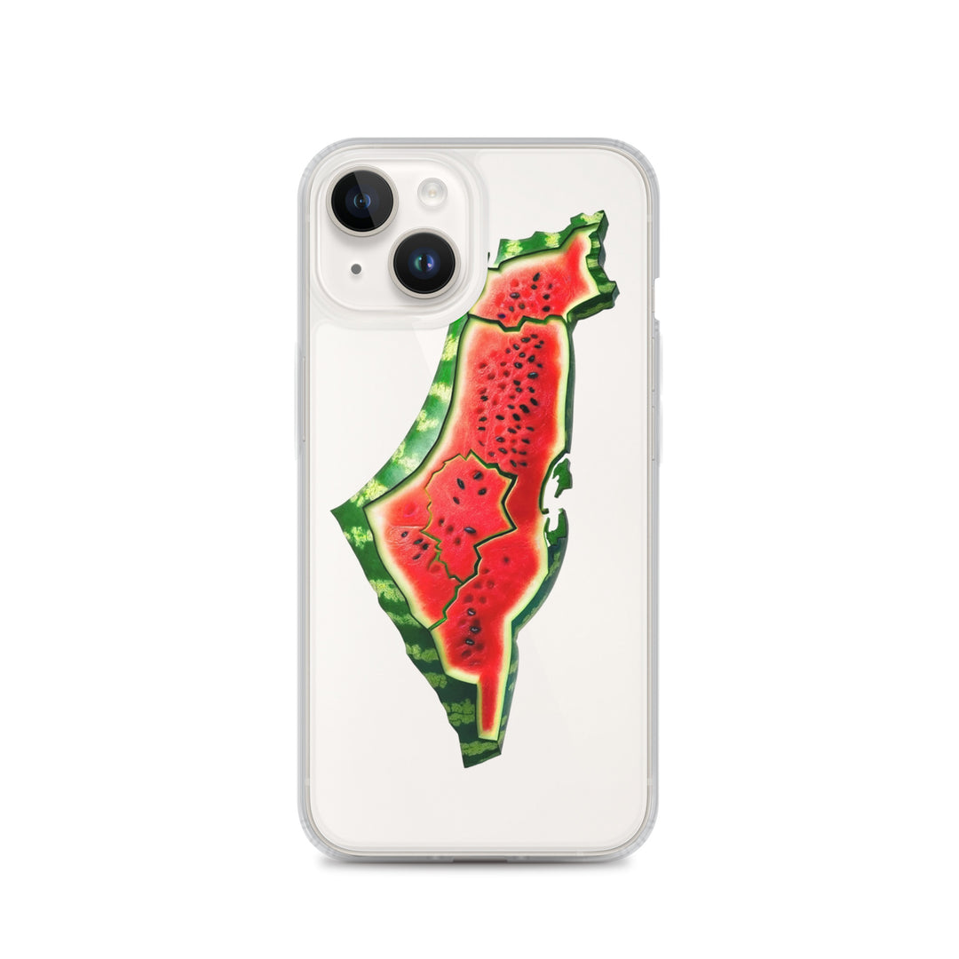 Clear Case for iPhone® - Palestine Watermelon, iPhone iPhone 14 Case On Phone