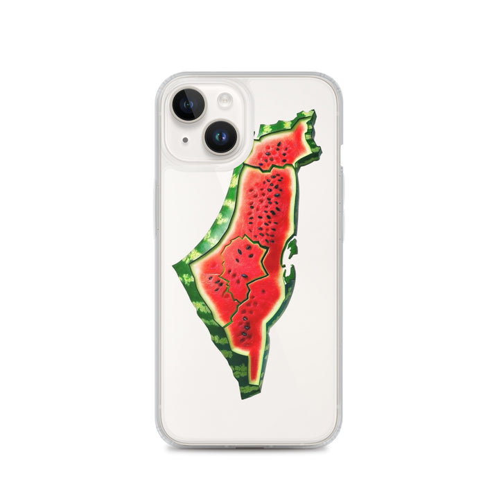 Clear Case for iPhone® - Palestine Watermelon, iPhone iPhone 14 Case On Phone