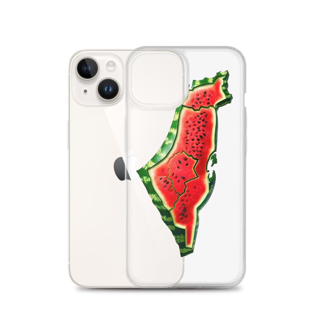 Clear Case for iPhone® - Palestine Watermelon, iPhone iPhone 14 Case With Phone