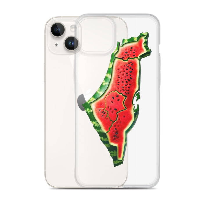 Clear Case for iPhone® - Palestine Watermelon, iPhone iPhone 14 Plus Case With Phone