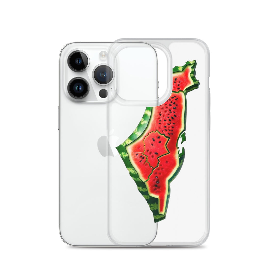 Clear Case for iPhone® - Palestine Watermelon, iPhone iPhone 14 Pro Case With Phone