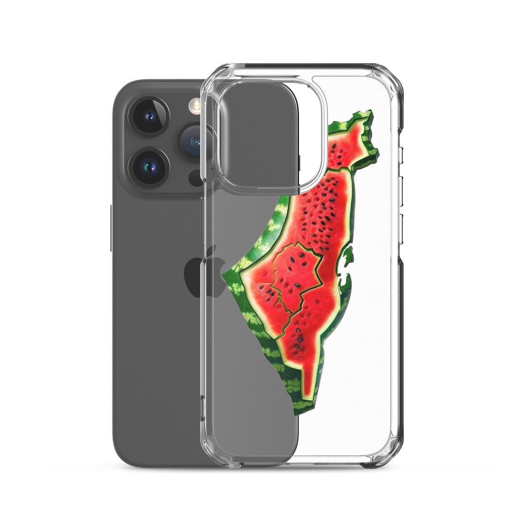 Clear Case for iPhone® - Palestine Watermelon, iPhone iPhone 15 Pro Case With Phone