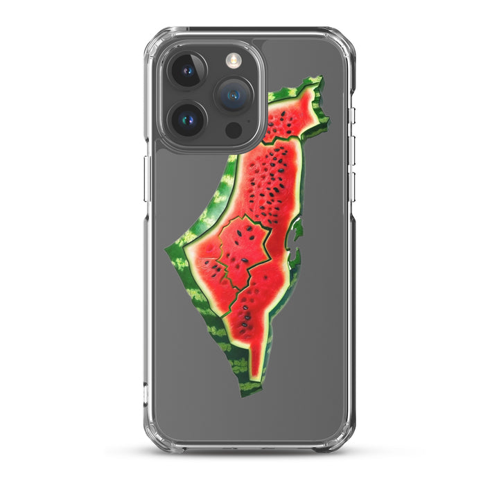 Clear Case for iPhone® - Palestine Watermelon, iPhone iPhone 15 Pro Max Case On Phone
