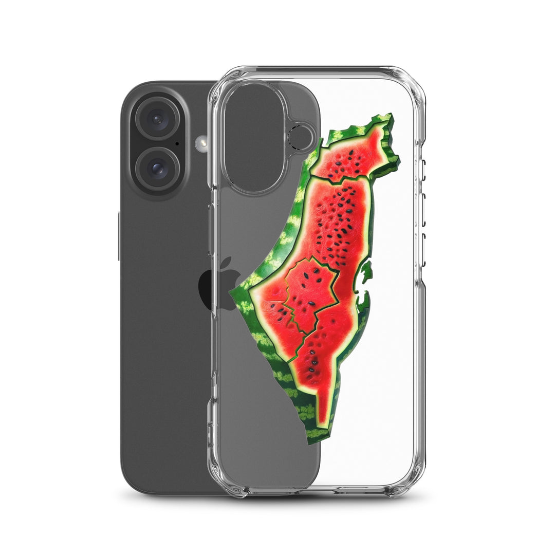 Clear Case for iPhone® - Palestine Watermelon, iPhone iPhone 16 Case With Phone