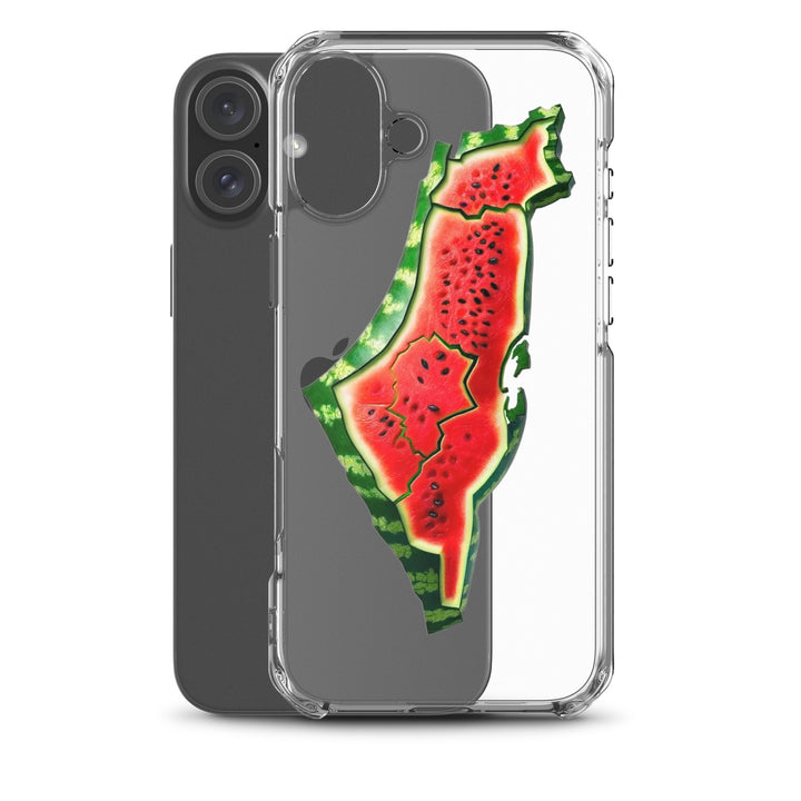 Clear Case for iPhone® - Palestine Watermelon, iPhone iPhone 16 Plus Case With Phone
