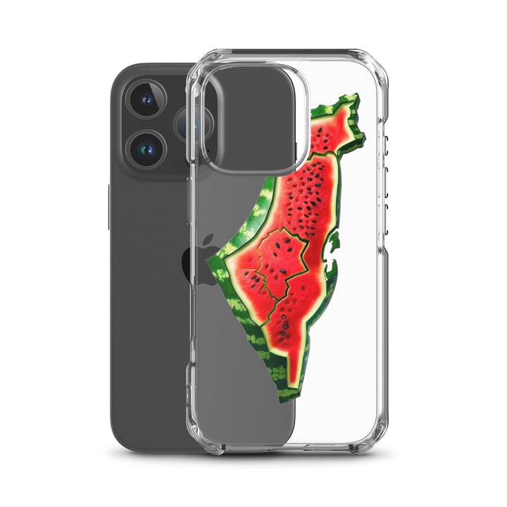 Clear Case for iPhone® - Palestine Watermelon, iPhone iPhone 16 Pro Case With Phone