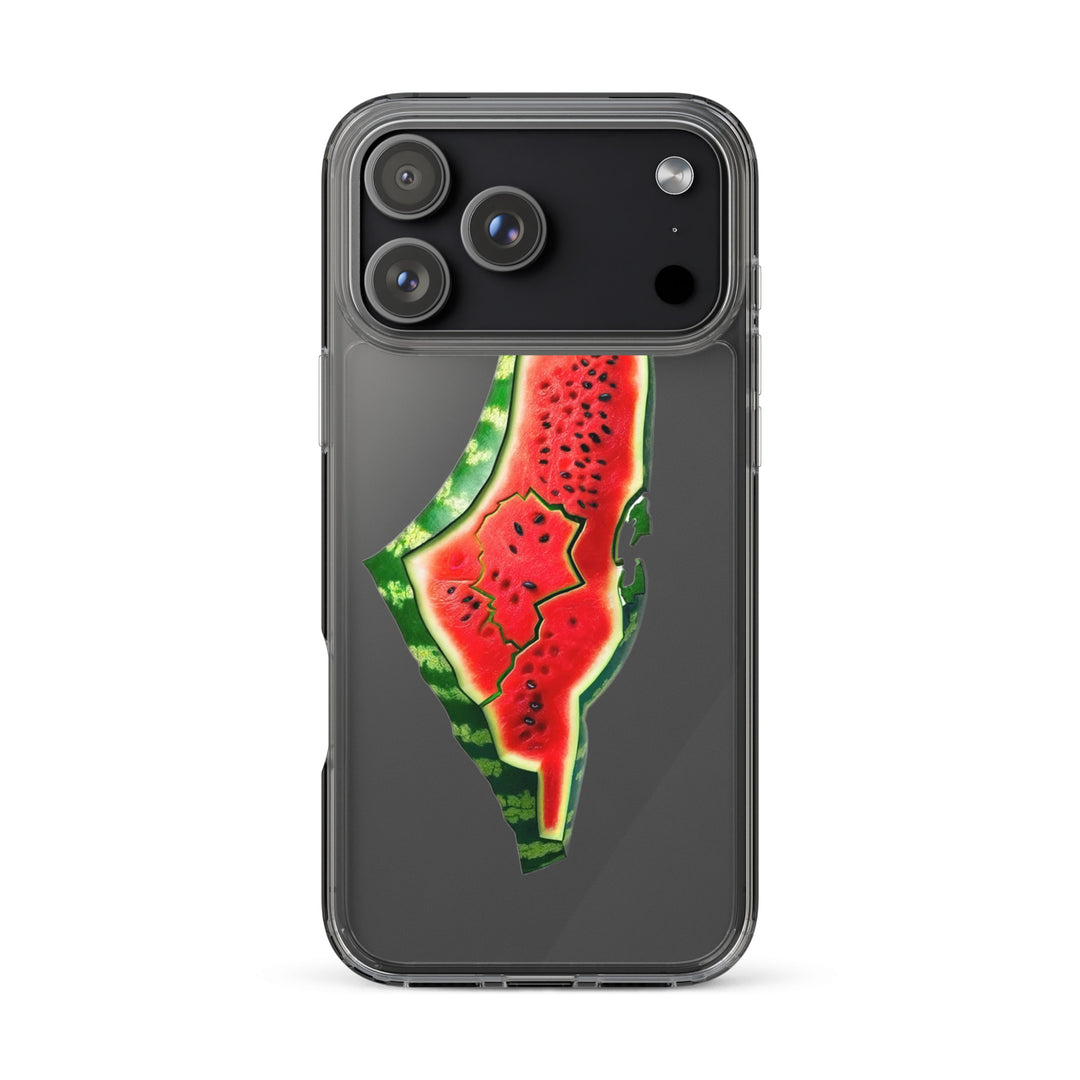 Clear Case for iPhone® - Palestine Watermelon, iPhone iPhone 17 Pro Max Case On Phone
