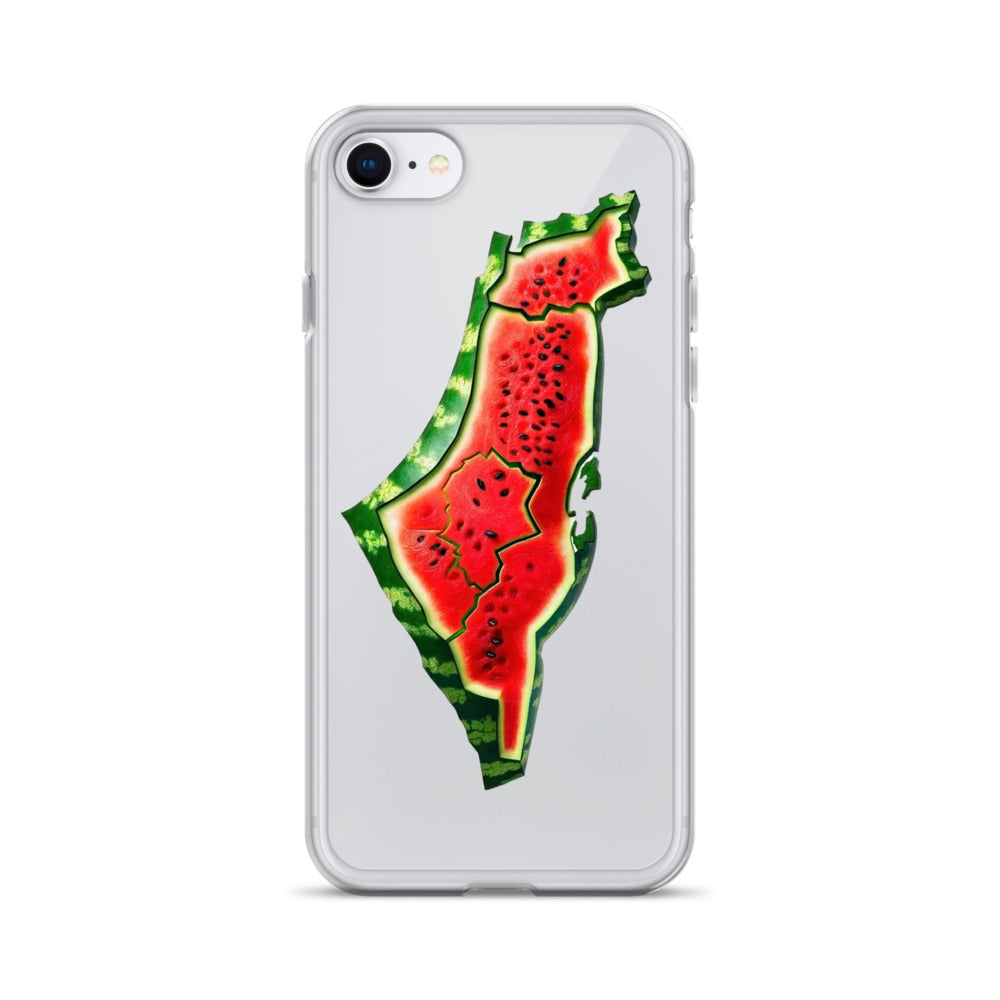 Clear Case for iPhone® - Palestine Watermelon, iPhone iPhone 7 8 Case On Phone