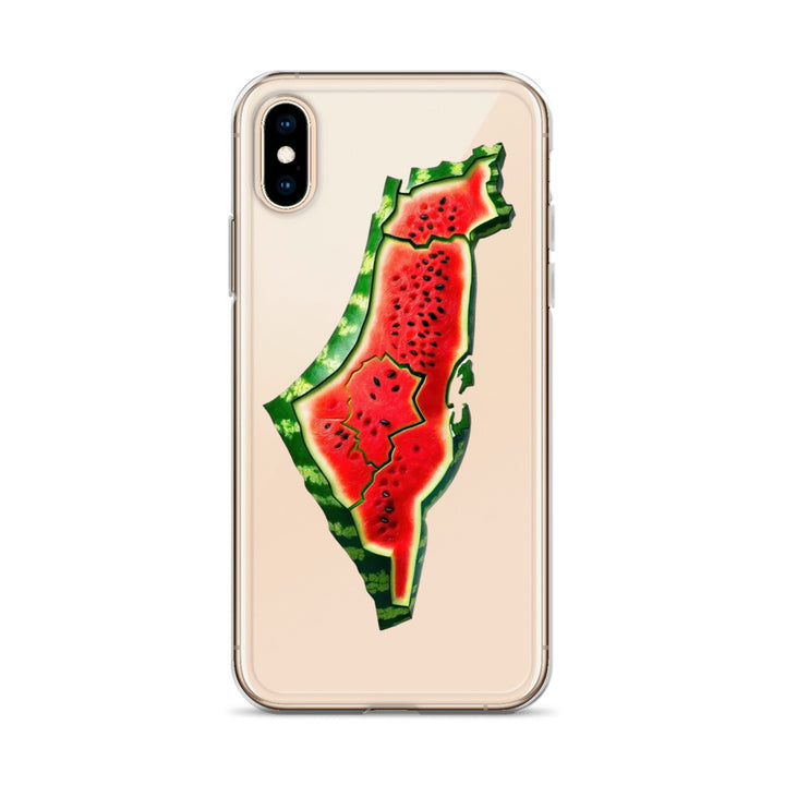 Clear Case for iPhone® - Palestine Watermelon, iPhone iPhone X Xs Case On Phone