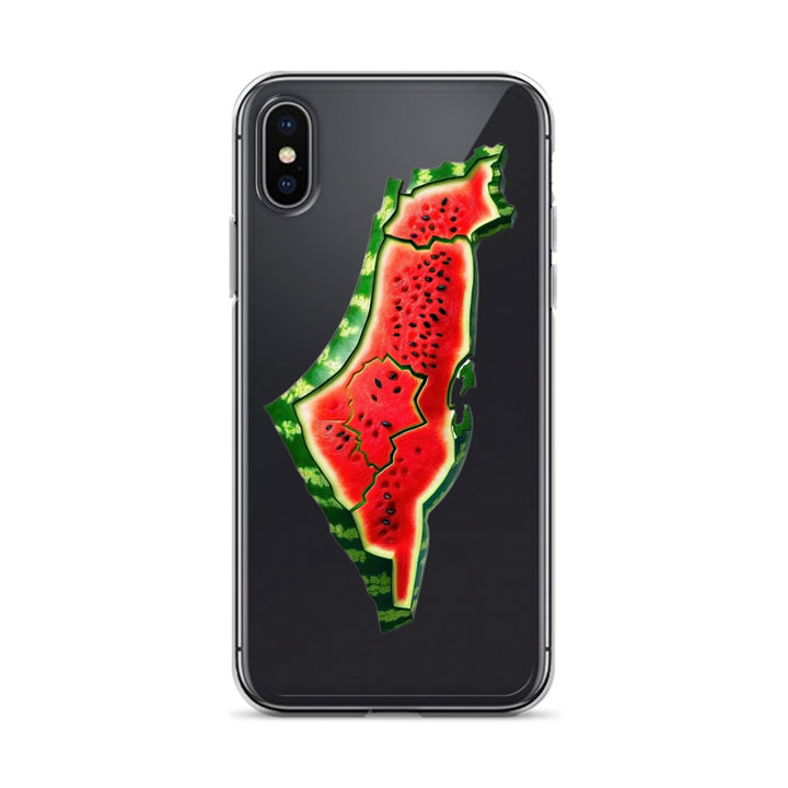 Clear Case for iPhone® - Palestine Watermelon, iPhone iPhone X Xs Case On Phone