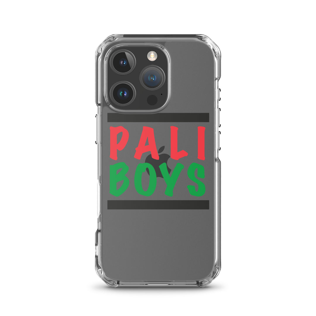 Clear Case for iPhone® - Palestinian Boys, iPhone iPhone 16 Pro Case On Phone