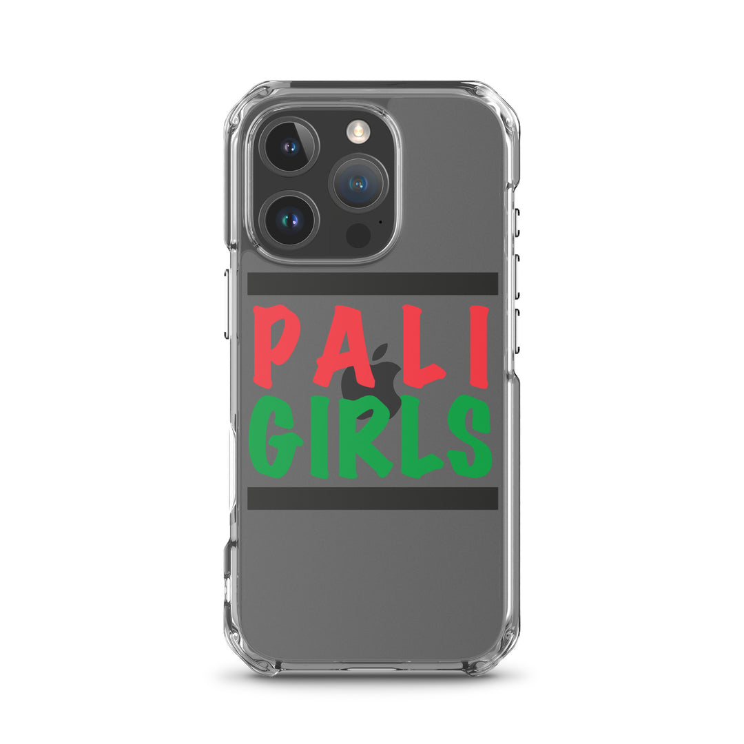 Clear Case for iPhone® - Palestinian Girls, iPhone iPhone 16 Pro Case On Phone
