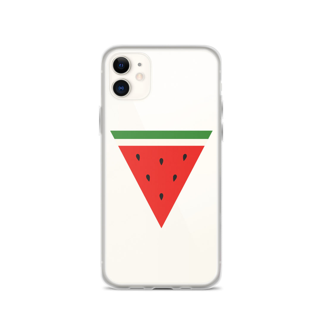 Clear Case for iPhone® - Triangle Watermelon, iPhone iPhone 11 Case On Phone