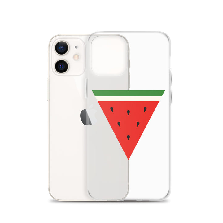 Clear Case for iPhone® - Triangle Watermelon, iPhone iPhone 12 Case With Phone