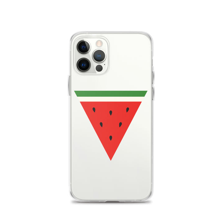 Clear Case for iPhone® - Triangle Watermelon, iPhone iPhone 12 Pro Case On Phone