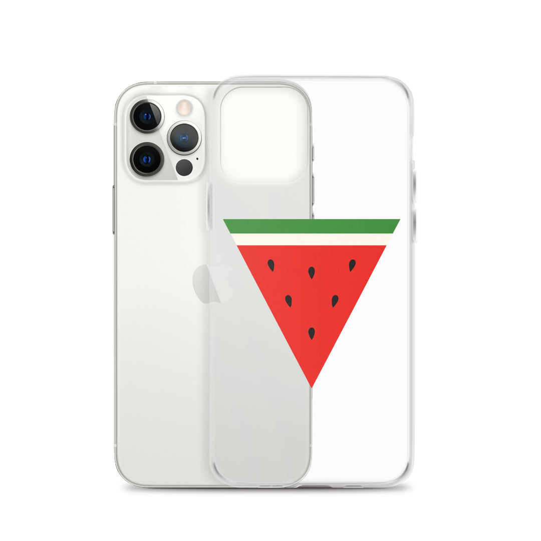 Clear Case for iPhone® - Triangle Watermelon, iPhone iPhone 12 Pro Case With Phone