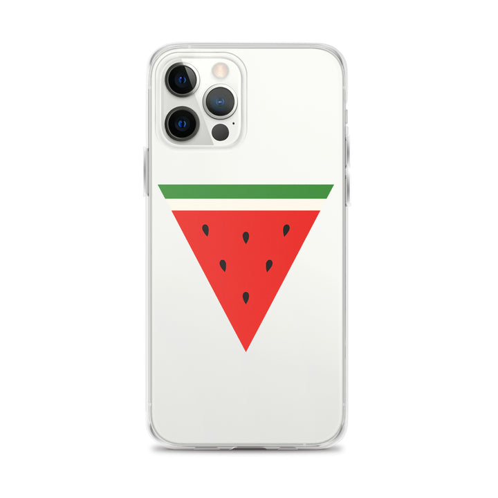 Clear Case for iPhone® - Triangle Watermelon, iPhone iPhone 12 Pro Max Case On Phone