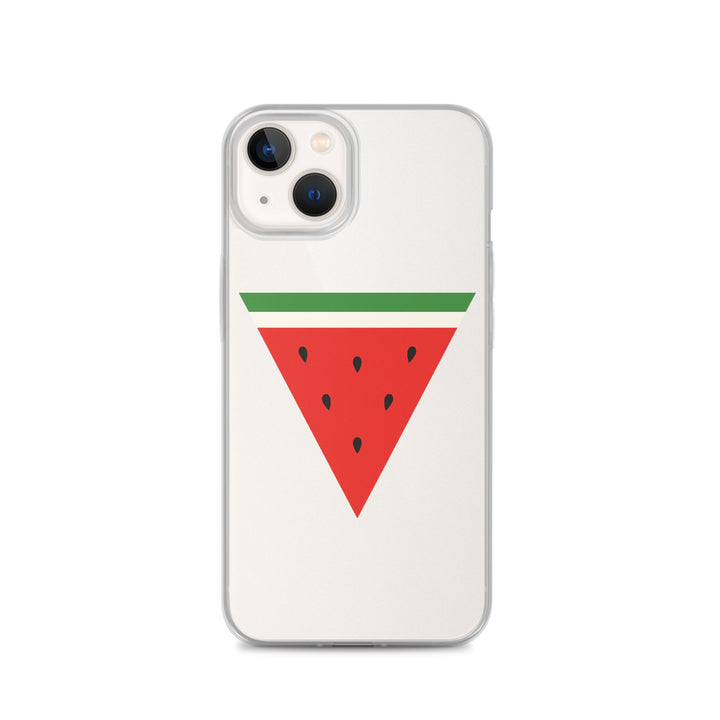 Clear Case for iPhone® - Triangle Watermelon, iPhone iPhone 13 Case On Phone