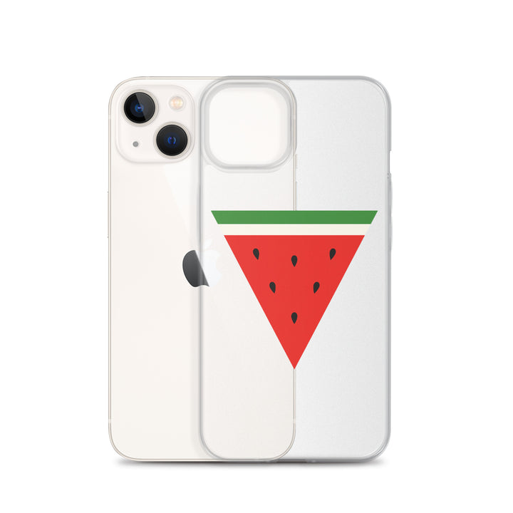 Clear Case for iPhone® - Triangle Watermelon, iPhone iPhone 13 Case With Phone