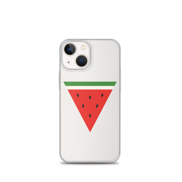 Clear Case for iPhone® - Triangle Watermelon, iPhone iPhone 13 Mini Case On Phone