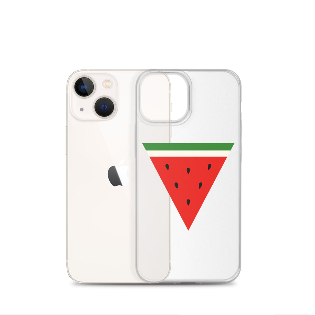 Clear Case for iPhone® - Triangle Watermelon, iPhone iPhone 13 Mini Case With Phone