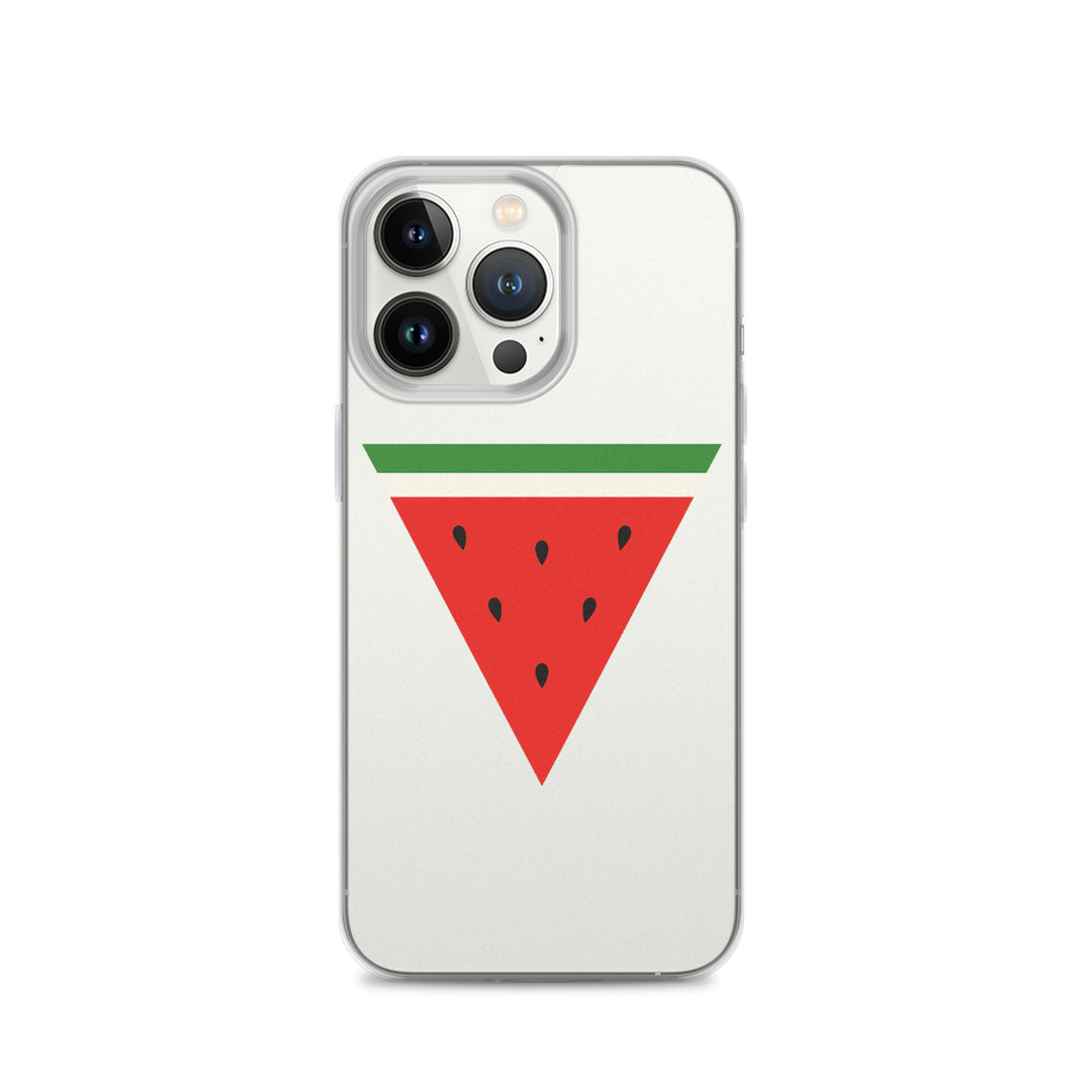 Clear Case for iPhone® - Triangle Watermelon, iPhone iPhone 13 Pro Case On Phone