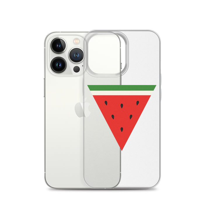 Clear Case for iPhone® - Triangle Watermelon, iPhone iPhone 13 Pro Case With Phone