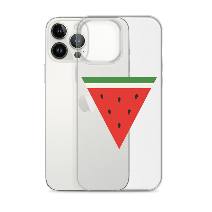 Clear Case for iPhone® - Triangle Watermelon, iPhone iPhone 13 Pro Max Case With Phone