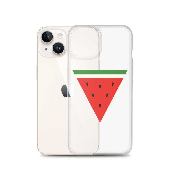 Clear Case for iPhone® - Triangle Watermelon, iPhone iPhone 14 Case With Phone