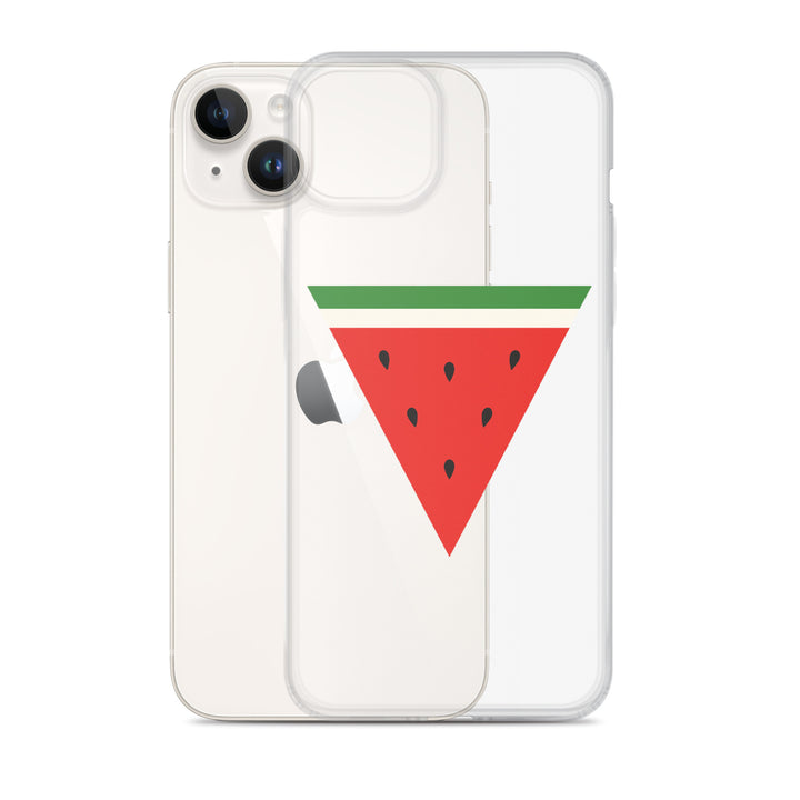 Clear Case for iPhone® - Triangle Watermelon, iPhone iPhone 14 Plus Case With Phone