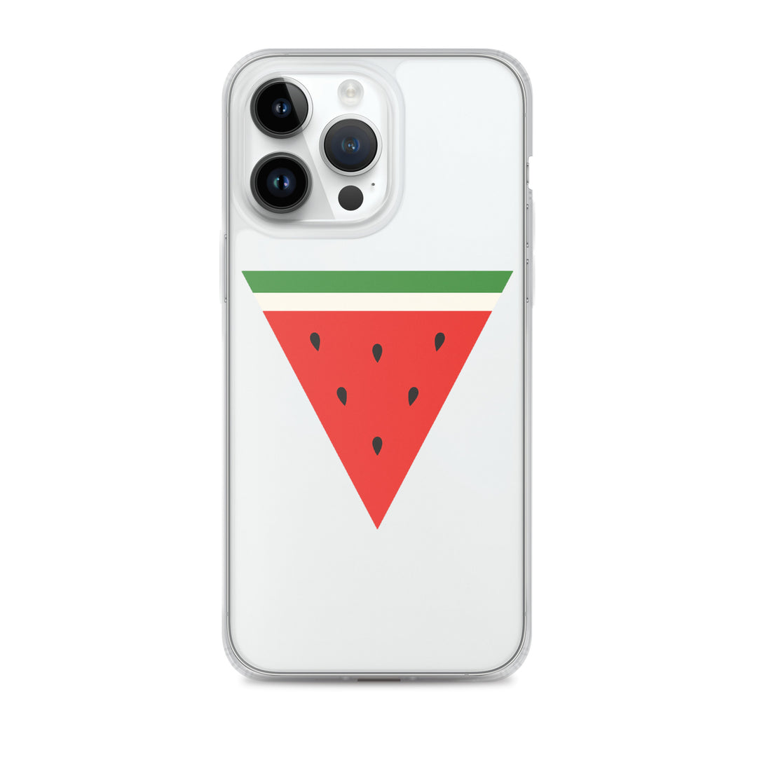 Clear Case for iPhone® - Triangle Watermelon, iPhone iPhone 14 Pro Max Case On Phone