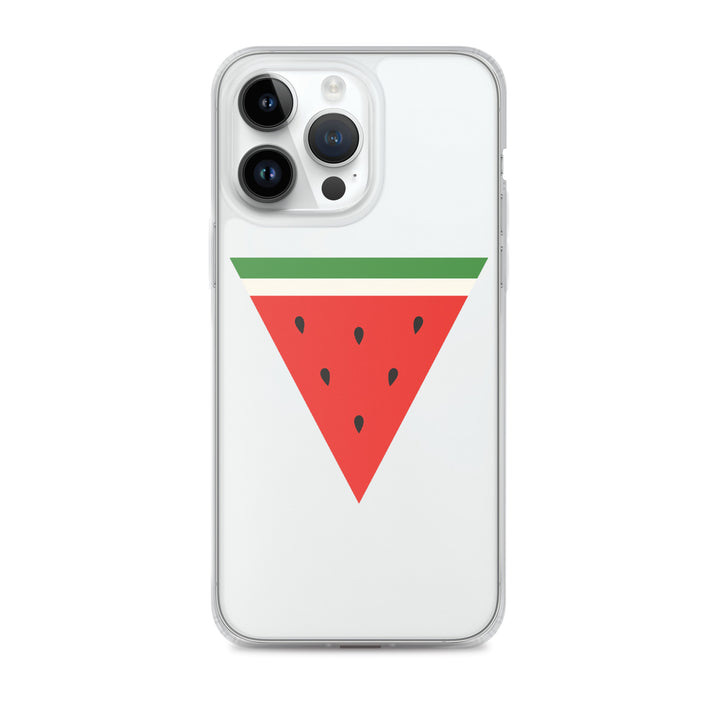 Clear Case for iPhone® - Triangle Watermelon, iPhone iPhone 14 Pro Max Case On Phone