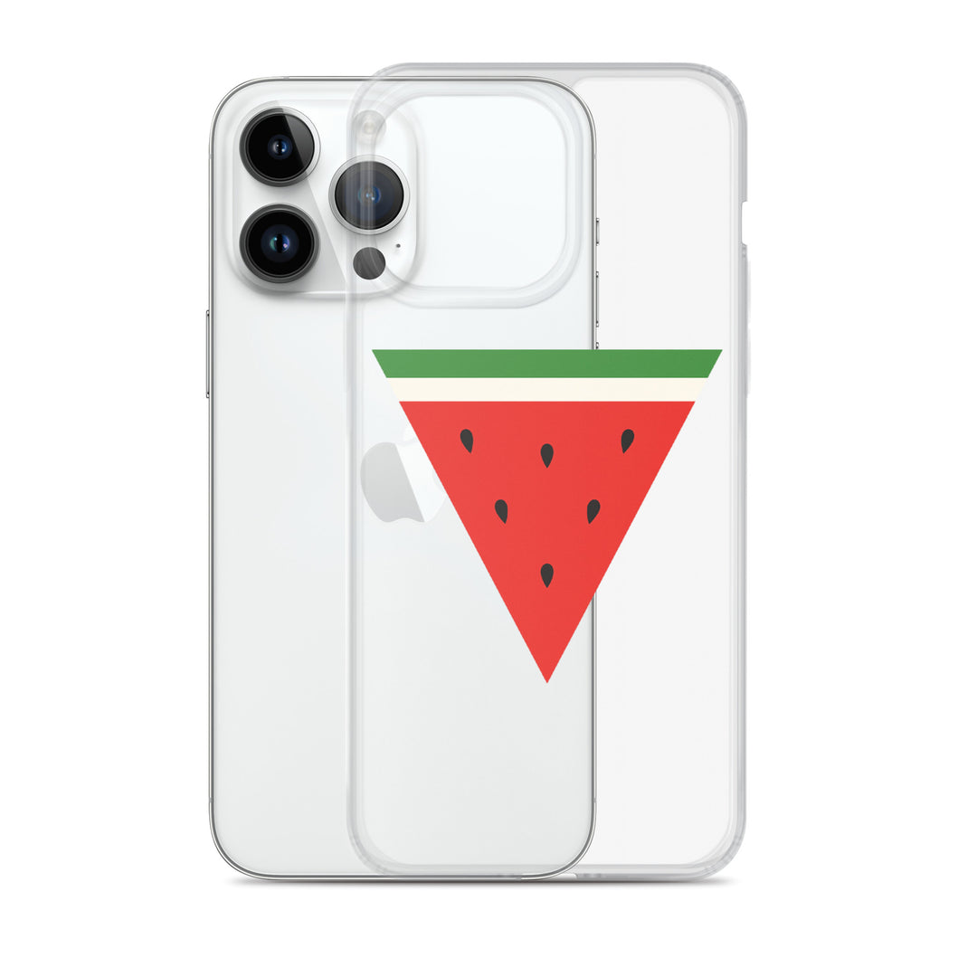 Clear Case for iPhone® - Triangle Watermelon, iPhone iPhone 14 Pro Max Case With Phone