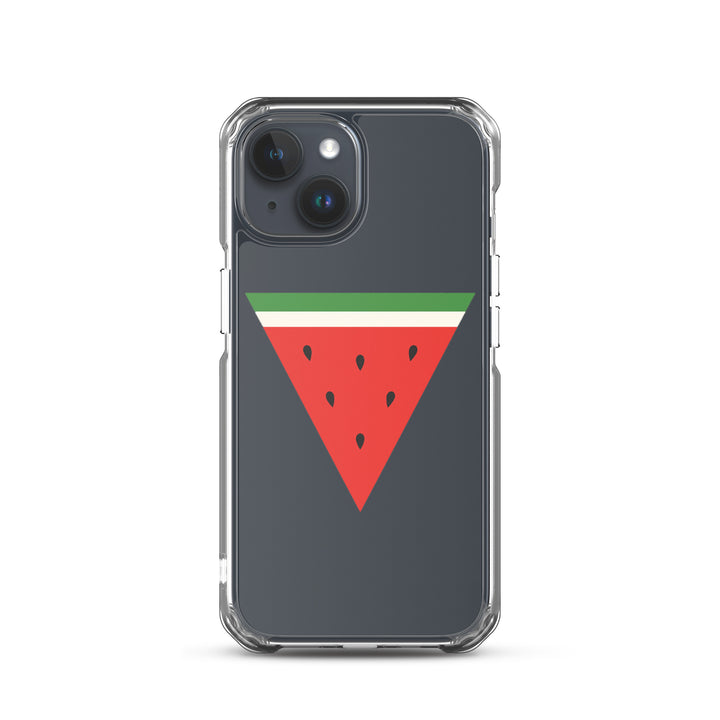 Clear Case for iPhone® - Triangle Watermelon, iPhone iPhone 15 Case On Phone