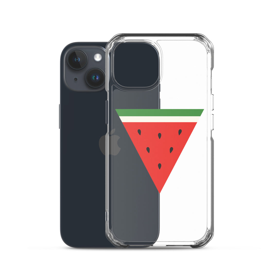 Clear Case for iPhone® - Triangle Watermelon, iPhone iPhone 15 Case With Phone