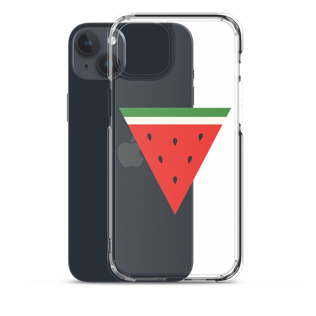 Clear Case for iPhone® - Triangle Watermelon, iPhone iPhone 15 Plus Case With Phone