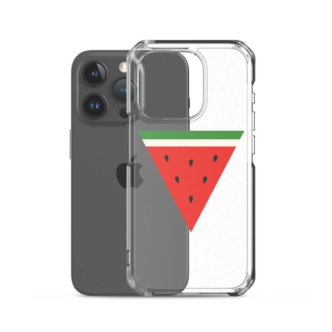 Clear Case for iPhone® - Triangle Watermelon, iPhone iPhone 15 Pro Case With Phone