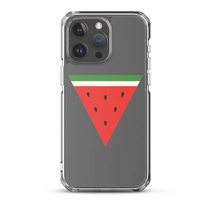 Clear Case for iPhone® - Triangle Watermelon, iPhone iPhone 15 Pro Max Case On Phone