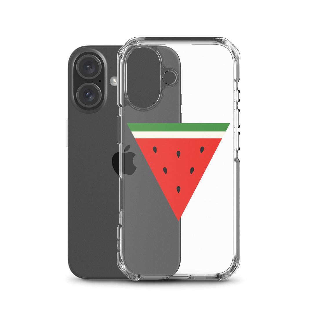 Clear Case for iPhone® - Triangle Watermelon, iPhone iPhone 16 Case With Phone