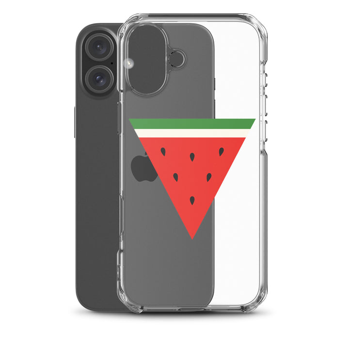 Clear Case for iPhone® - Triangle Watermelon, iPhone iPhone 16 Plus Case With Phone