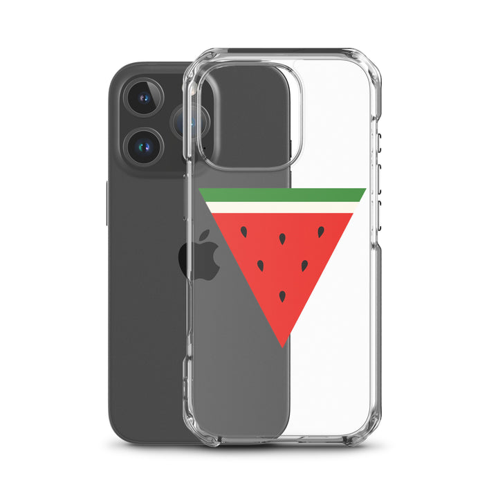 Clear Case for iPhone® - Triangle Watermelon, iPhone iPhone 16 Pro Case With Phone