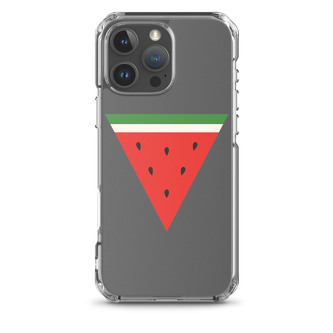 Clear Case for iPhone® - Triangle Watermelon, iPhone iPhone 16 Pro Max Case On Phone