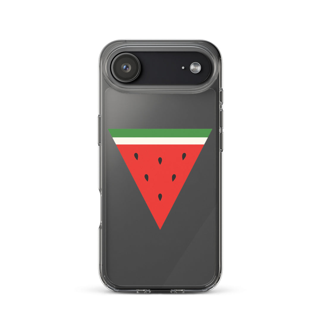 Clear Case for iPhone® - Triangle Watermelon, iPhone iPhone 17 Air Case On Phone