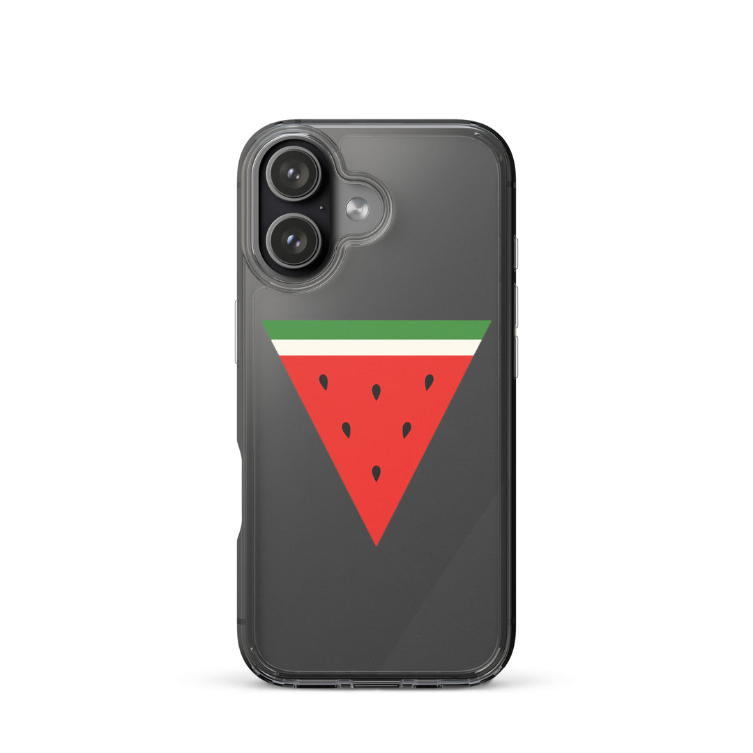 Clear Case for iPhone® - Triangle Watermelon, iPhone iPhone 17 Case On Phone