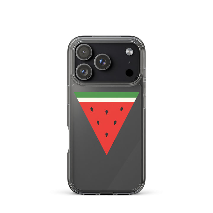 Clear Case for iPhone® - Triangle Watermelon, iPhone iPhone 17 Pro Case On Phone