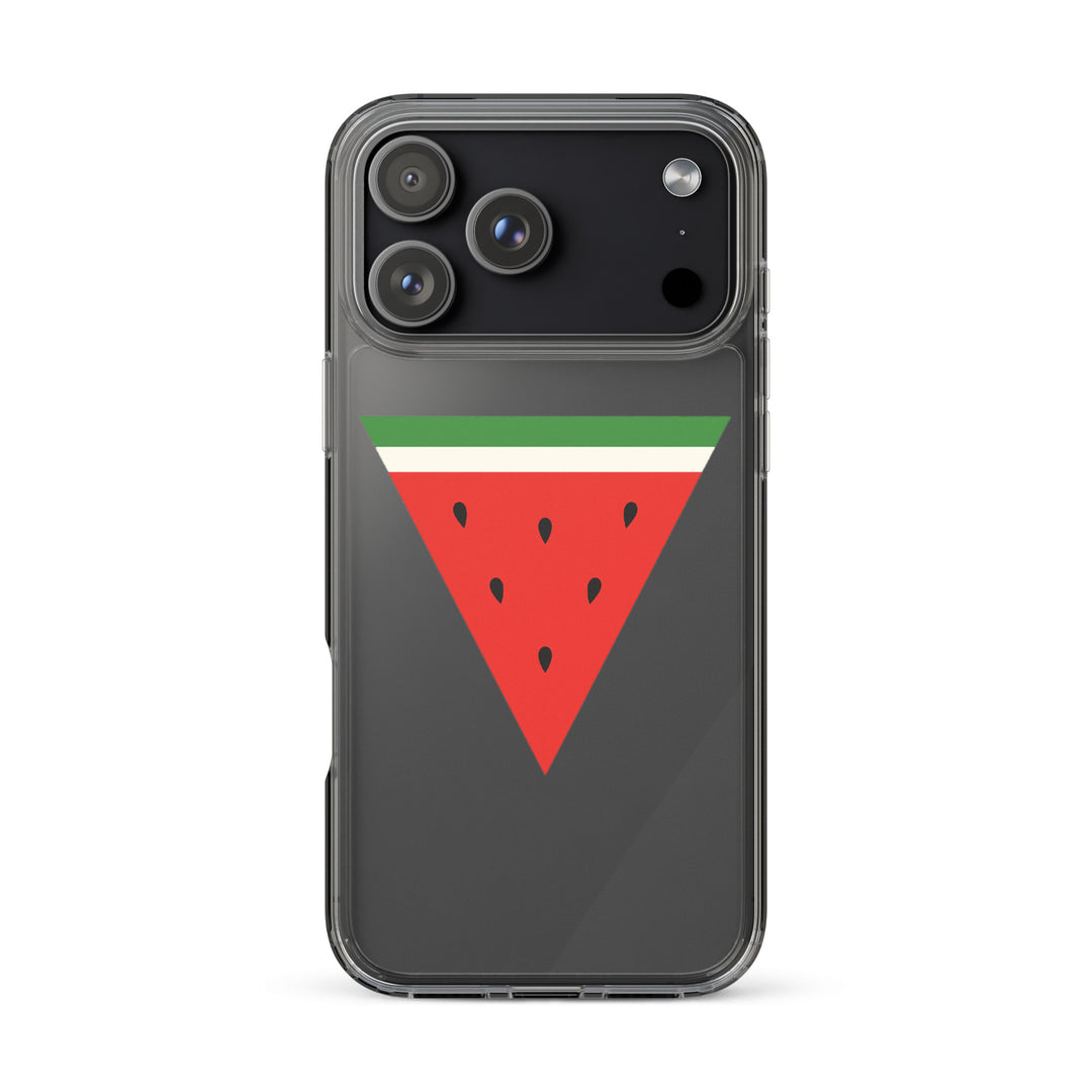 Clear Case for iPhone® - Triangle Watermelon, iPhone iPhone 17 Pro Max Case On Phone